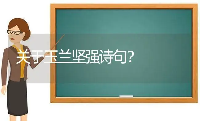 关于玉兰坚强诗句？ | 绿植常识