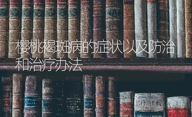 樱桃褐斑病的症状以及防治和治疗办法 | 果木种植