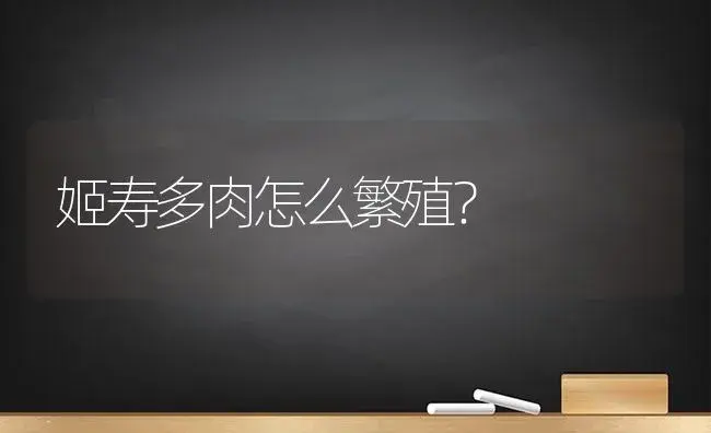 姬寿多肉怎么繁殖？ | 多肉养殖