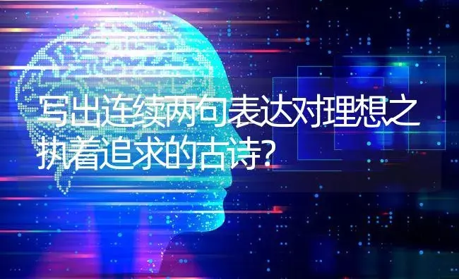 写出连续两句表达对理想之执着追求的古诗？ | 绿植常识