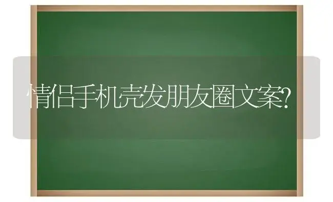 情侣手机壳发朋友圈文案？ | 绿植常识