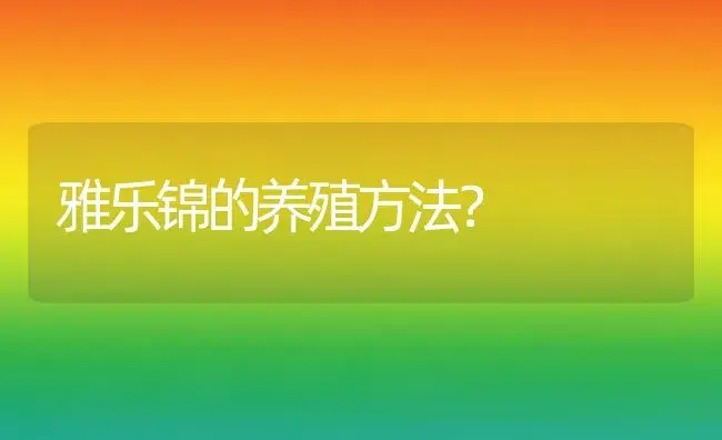 雅乐锦的养殖方法？ | 多肉养殖