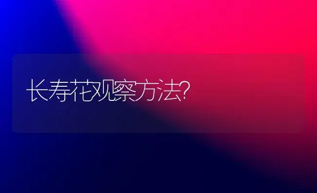 长寿花观察方法？ | 多肉养殖