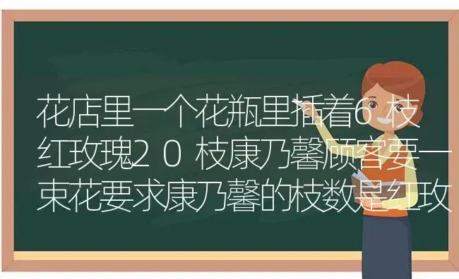 花店里一个花瓶里插着6枝红玫瑰20枝康乃馨顾客要一束花要求康乃馨的枝数是红玫瑰的4倍？ | 绿植常识