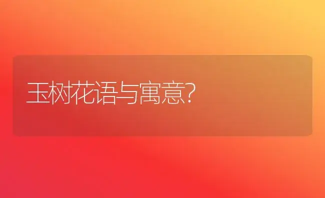 玉树花语与寓意？ | 多肉养殖