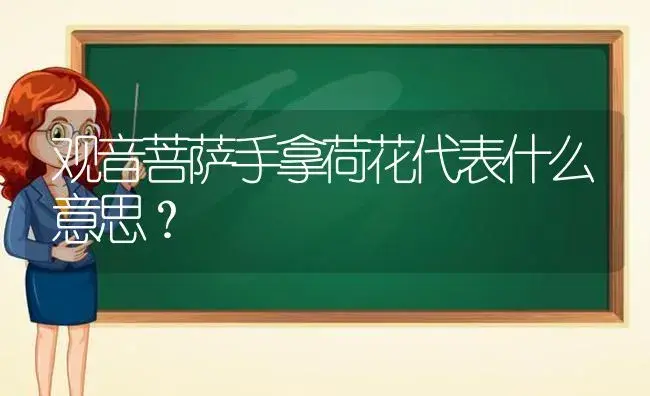 观音菩萨手拿荷花代表什么意思？ | 多肉养殖