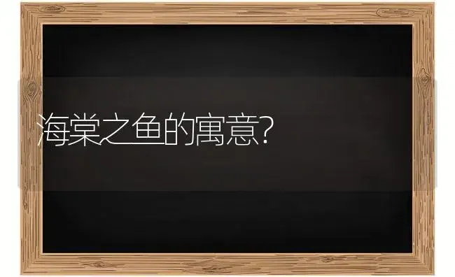 海棠之鱼的寓意？ | 绿植常识