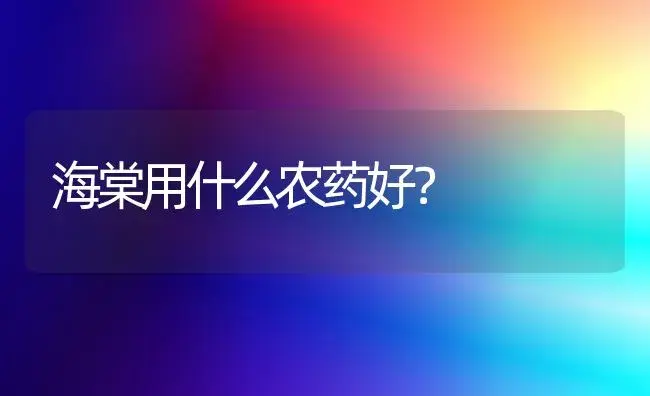 海棠用什么农药好？ | 绿植常识