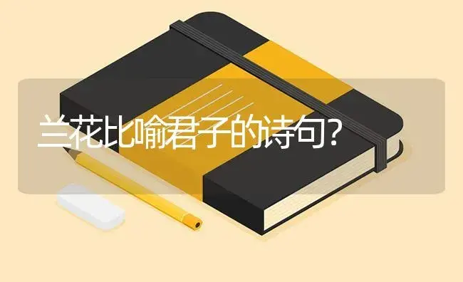 兰花比喻君子的诗句？ | 绿植常识