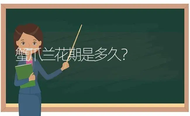 蟹爪兰花期是多久？ | 多肉养殖