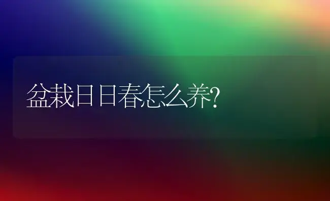 盆栽日日春怎么养？ | 家庭养花