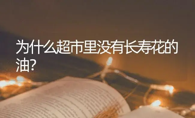 为什么超市里没有长寿花的油？ | 多肉养殖