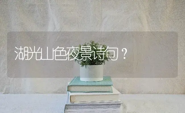 湖光山色夜景诗句？ | 绿植常识