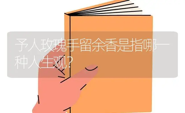 予人玫瑰手留余香是指哪一种人生观？ | 绿植常识