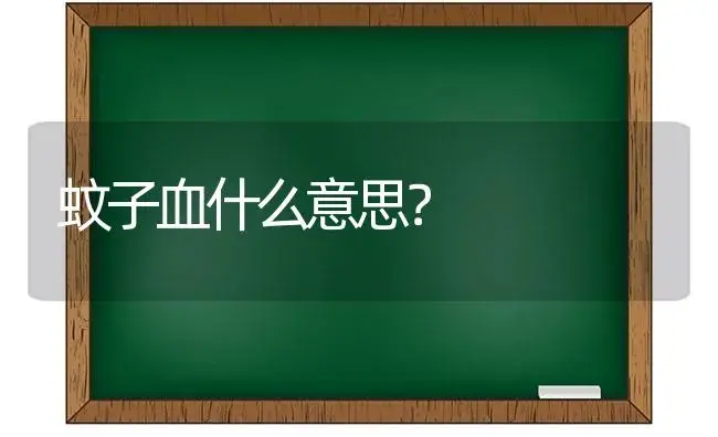 蚊子血什么意思？ | 绿植常识