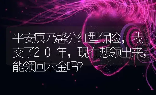 平安康乃馨分红型保险，我交了20年，现在想领出来，能领回本金吗？ | 绿植常识