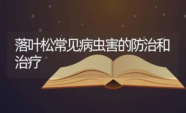 落叶松常见病虫害的防治和治疗 | 特种种植