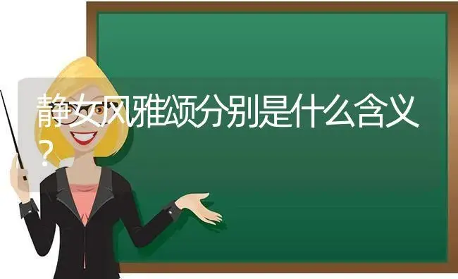 静女风雅颂分别是什么含义？ | 多肉养殖