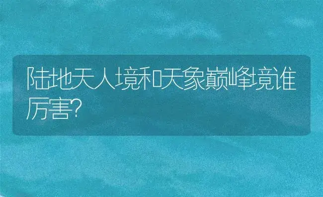 陆地天人境和天象巅峰境谁厉害？ | 多肉养殖