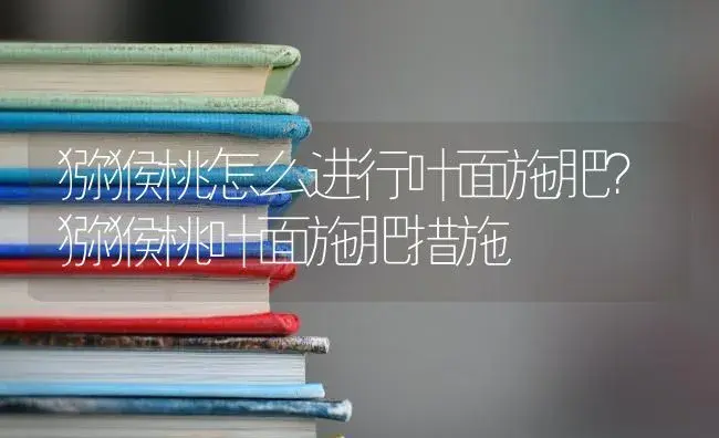 猕猴桃怎么进行叶面施肥？猕猴桃叶面施肥措施 | 果木种植