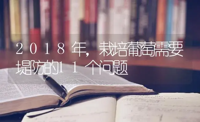 2018年，栽培葡萄需要堤防的11个问题 | 果木种植