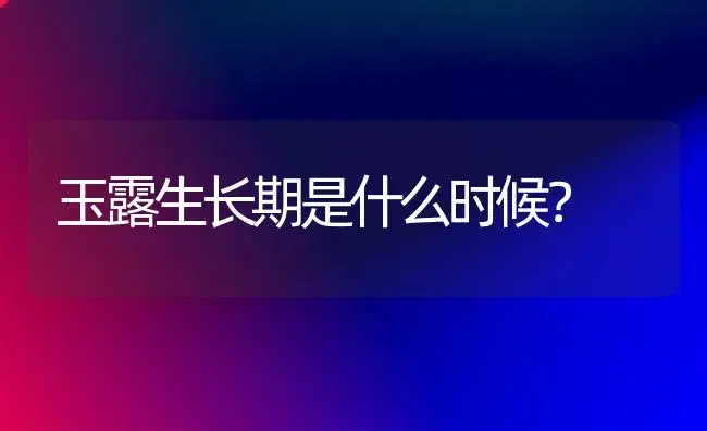 玉露生长期是什么时候？ | 多肉养殖