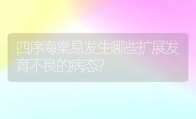 四序海棠易发生哪些扩展发育不良的病态？ | 家庭养花